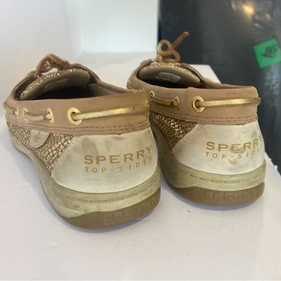 Sperry Angelfish Boat Gold Glitter Women’s Shoes Size 8 - Picture 10 of 16